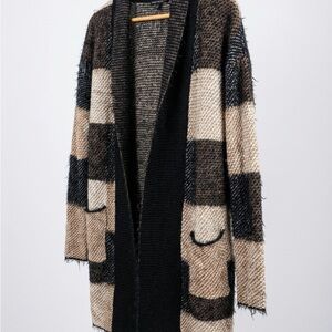 Chic Plaid Open Front Cardigan